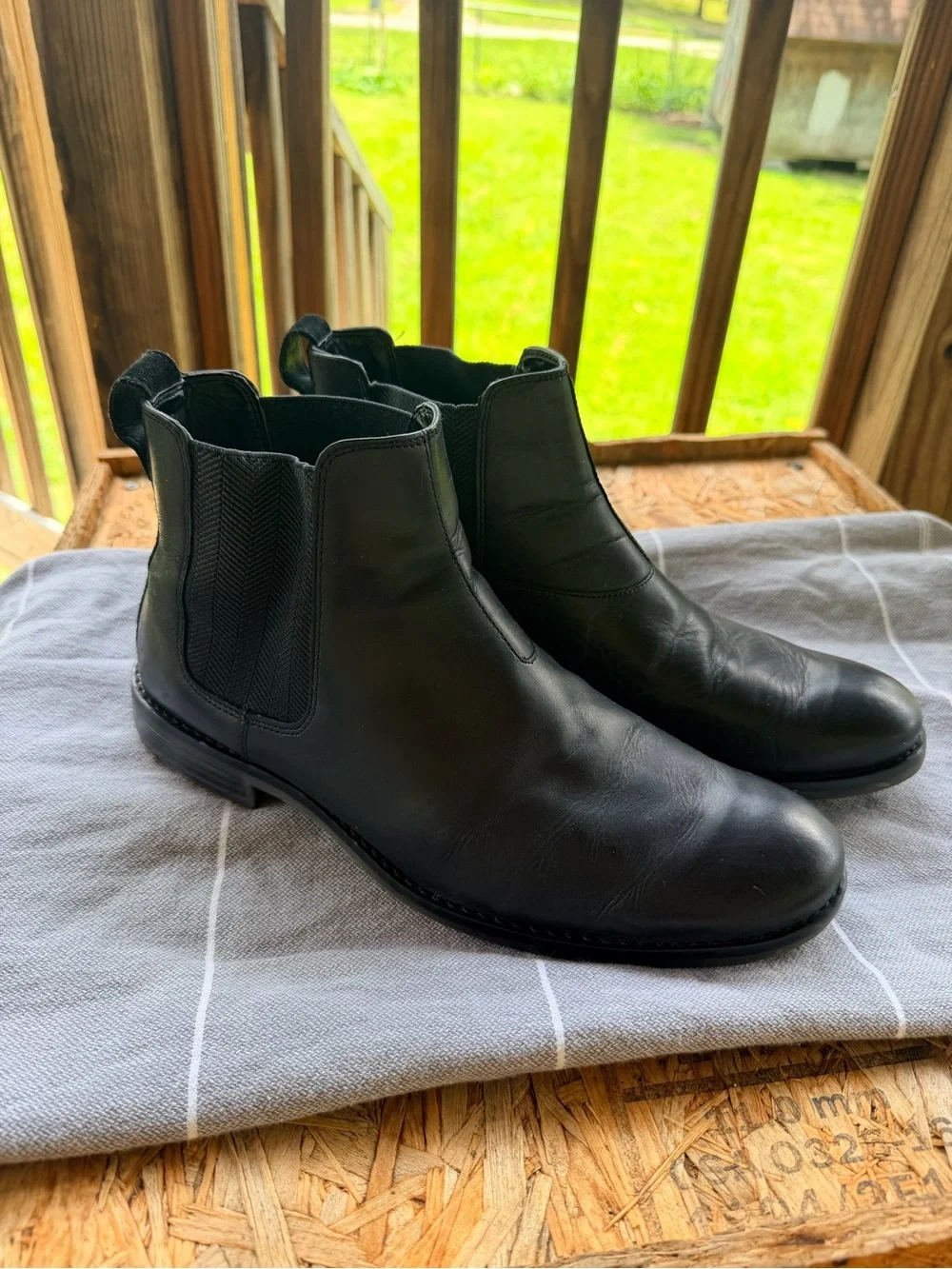 Rockport Wynstin Chelsea Black CG7318 Mens Boots Size 10.5  SHOES2